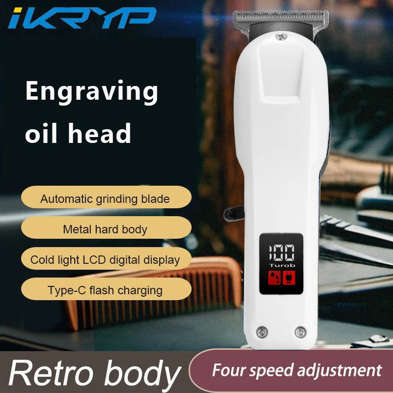 Tondeuse Électrique Professionnelle Sans Fil Multifonctionnelle pour Hommes, Usage Domestique et Barbier, en Acier Inoxydable